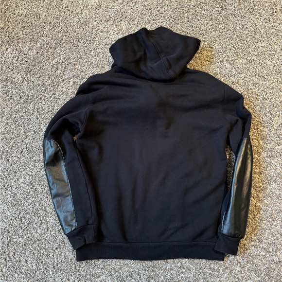Wilfred Free Faux Leather Zip Up Hoodie - Picture 2 of 3